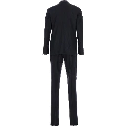 Grey Single-Breasted Suit with Classic Revers in Flanel Man