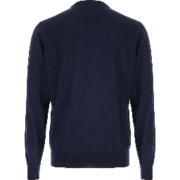 Blue Crewneck Sweater in Wool and Cashmere Man