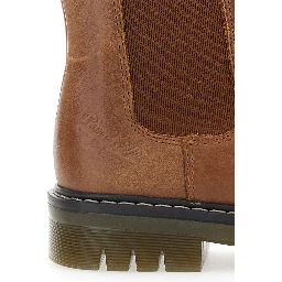 Brown Ankle Boots with Side Logo in Nubuck Leather Girl