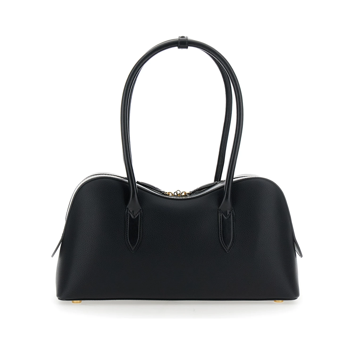 Ryder Black Handbag with Two Top Handles and Front Padlock Detail with Logo in Ecoleather Woman