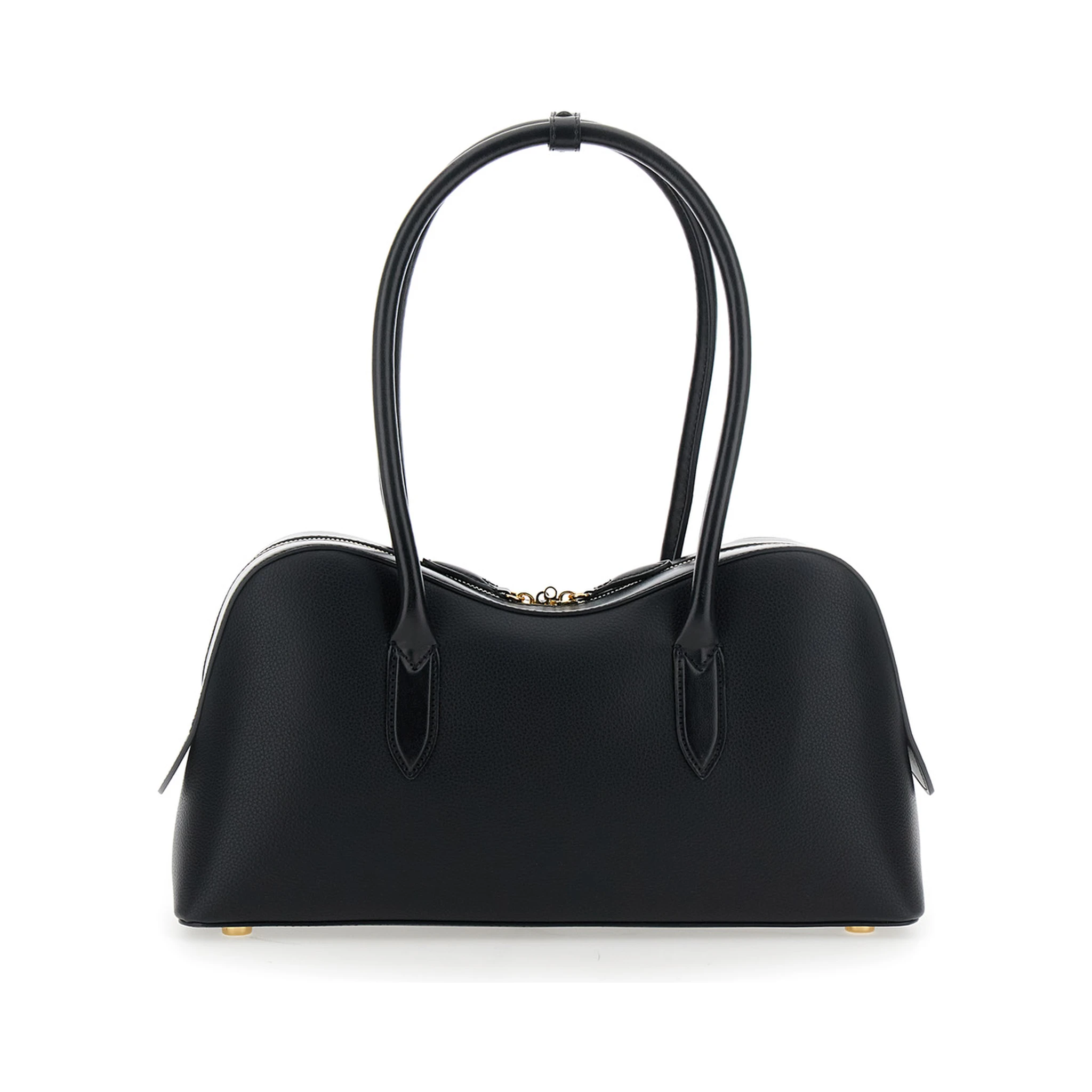 Ryder Black Handbag with Two Top Handles and Front Padlock Detail with Logo in Ecoleather Woman