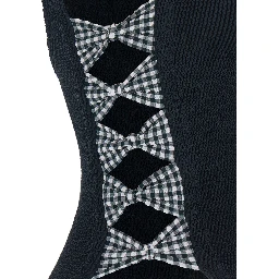 Tiffany Black Swimsuit with Square Neckline and Bow Details on the Side in Tech Fabric Stretch Woman