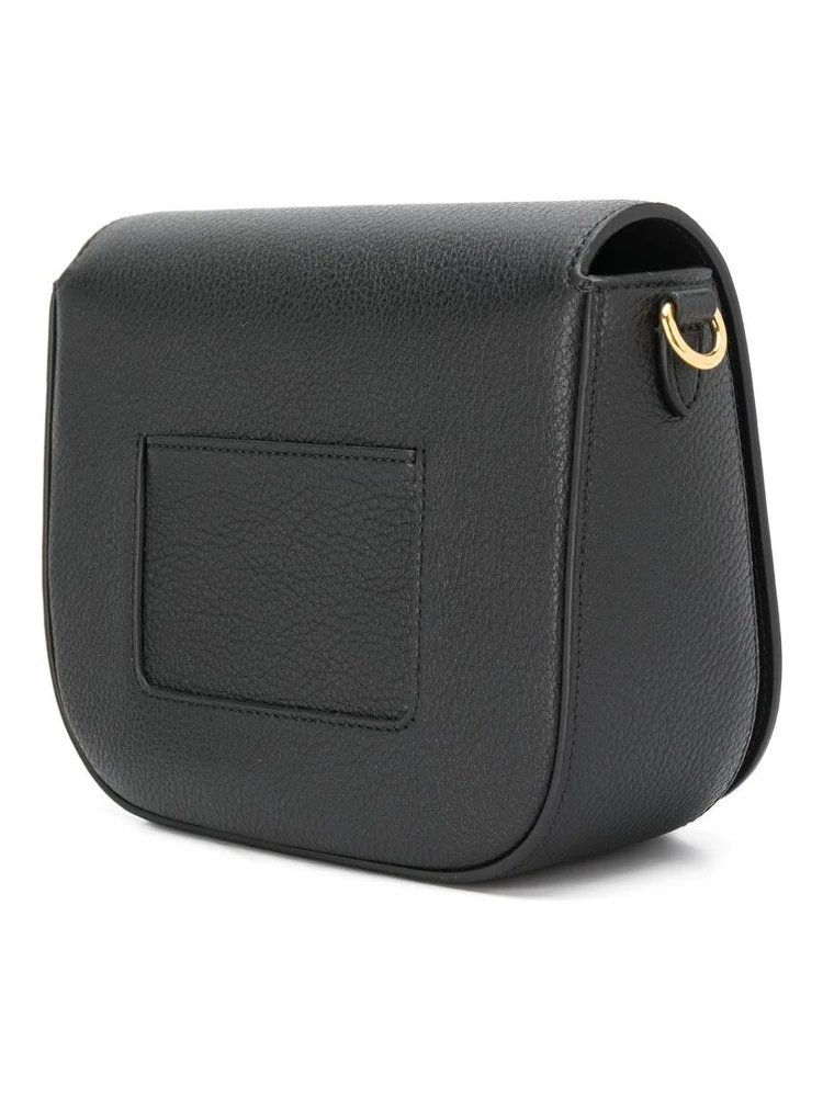 Darley Black Crossbody Bag with Adjustable and Removable Shoulder Strap and Turn-Lock Closure in Grained Leather Woman alternative