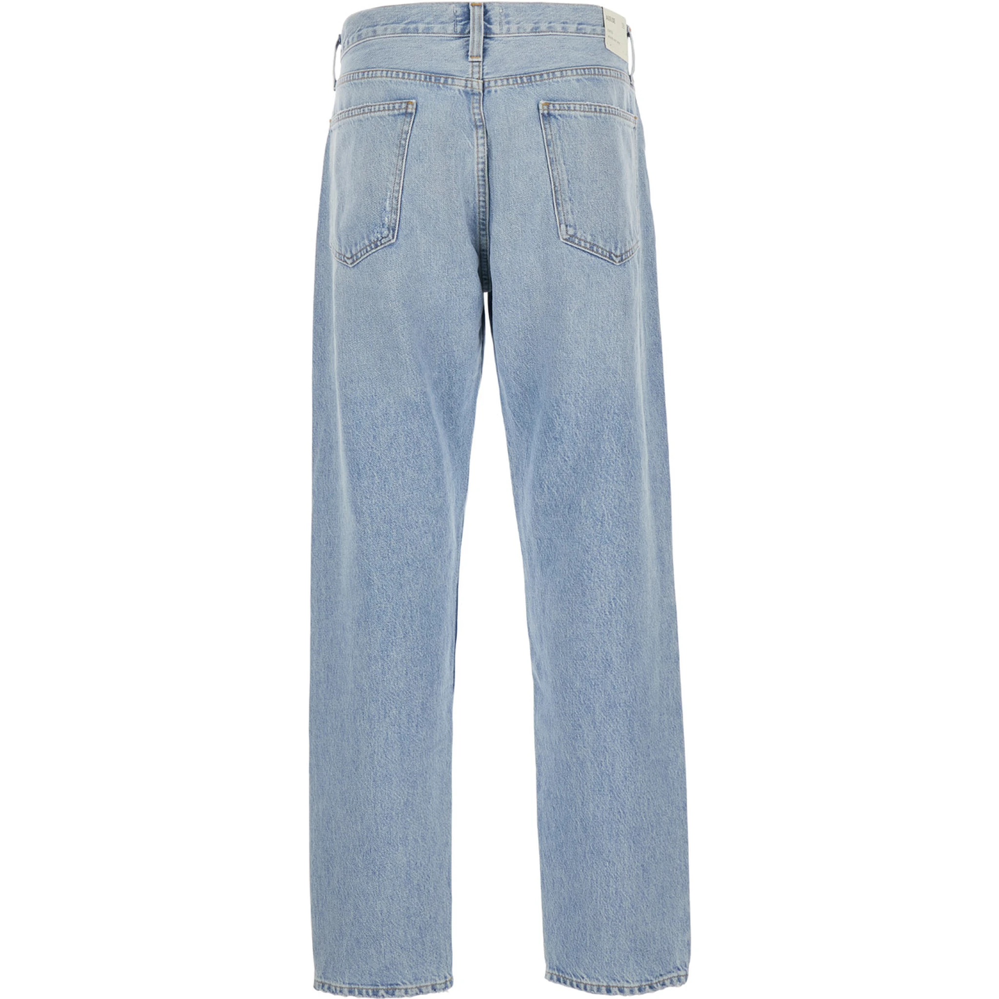 Light Blue Five-Pocket Jeans in Denim Man