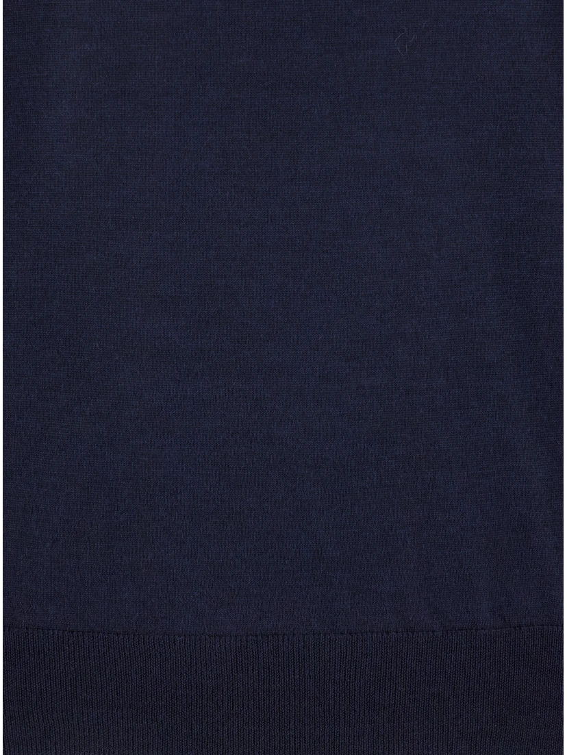 Blue Crewneck Sweater in Wool and Cashmere Man