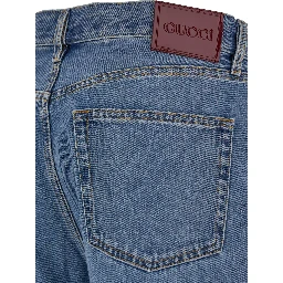 90s Light Blue Straight Jeans with Logo Patch in Denim Woman