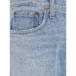 Light Blue Five-Pocket Jeans in Denim Man