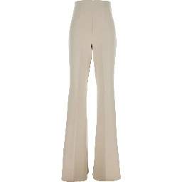 Lea Beige Flared Pants in Tech Fabric Stretch Woman