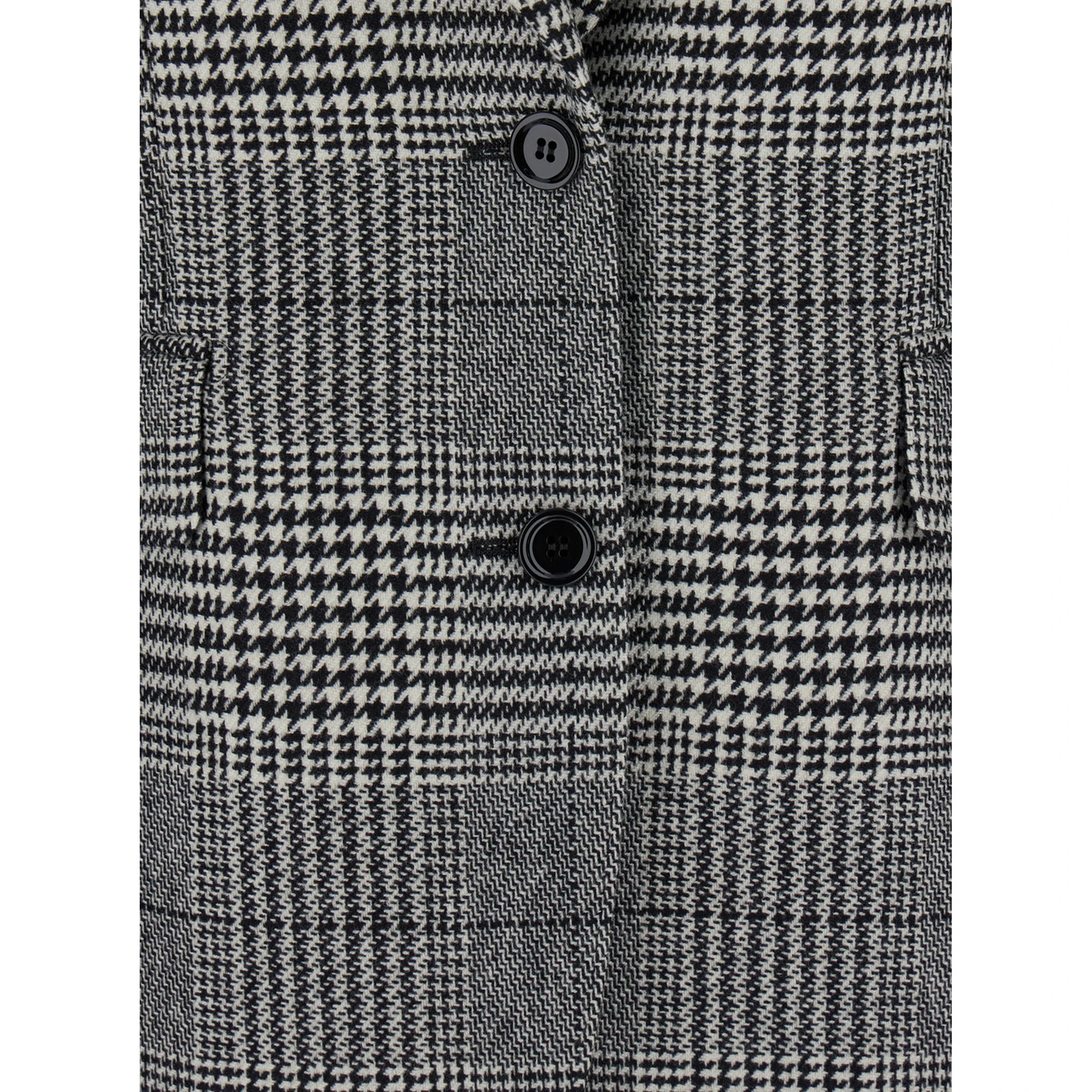 Grey Single-Breasted Jacket with Peak Revers in Wool and Cashmere Woman