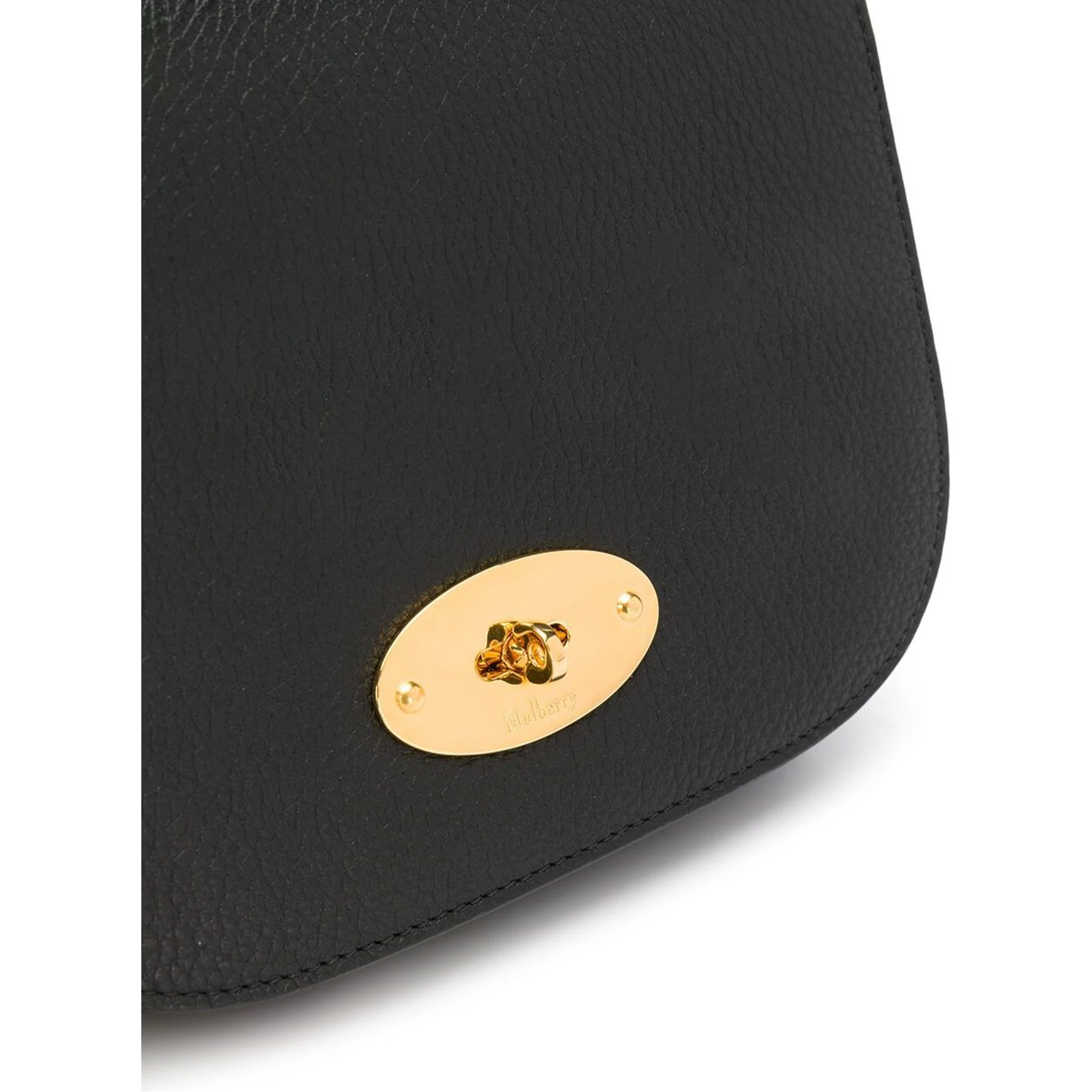 Darley Black Crossbody Bag with Adjustable and Removable Shoulder Strap and Turn-Lock Closure in Grained Leather Woman