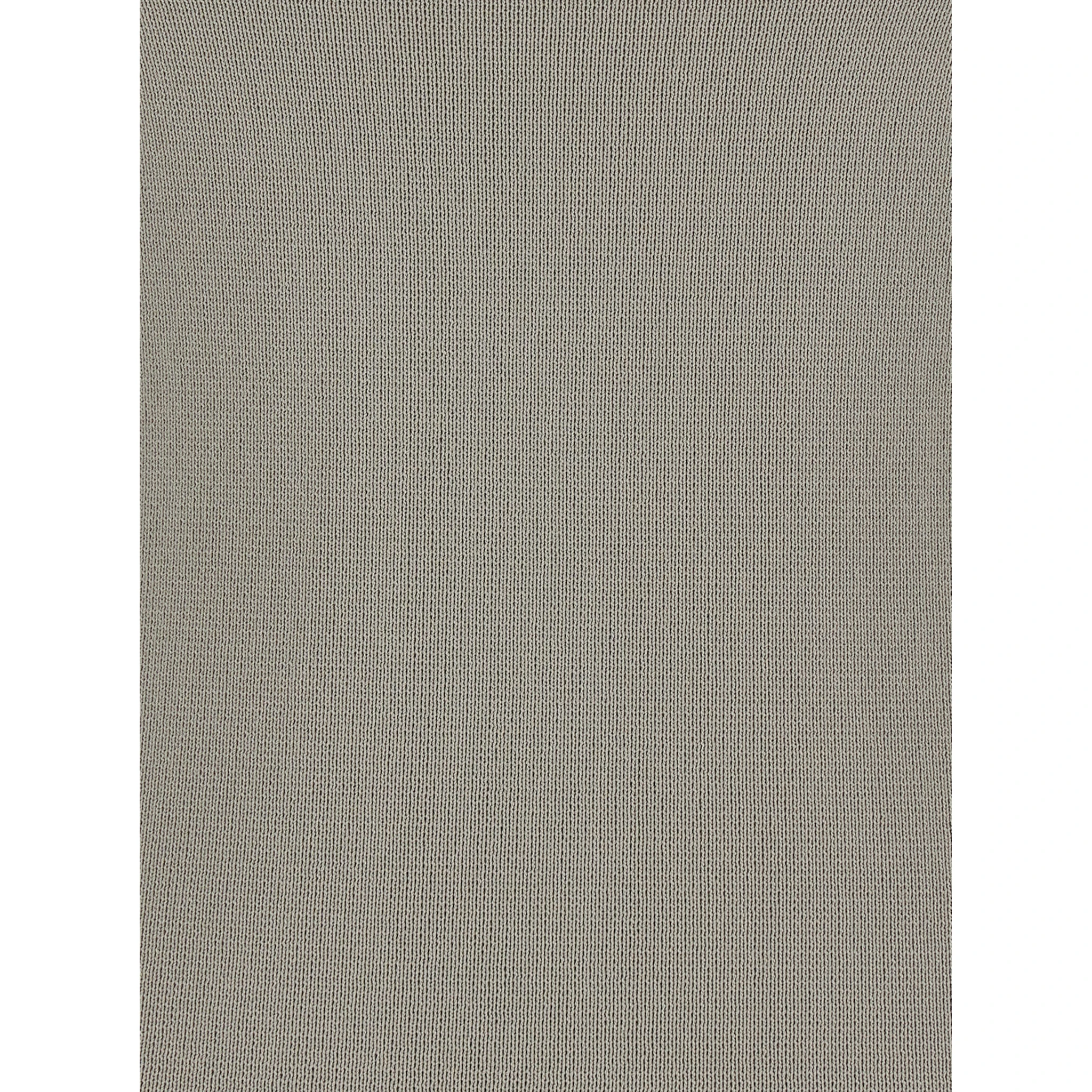 Grey U Neck Tank Top in Lightweight Knit Woman