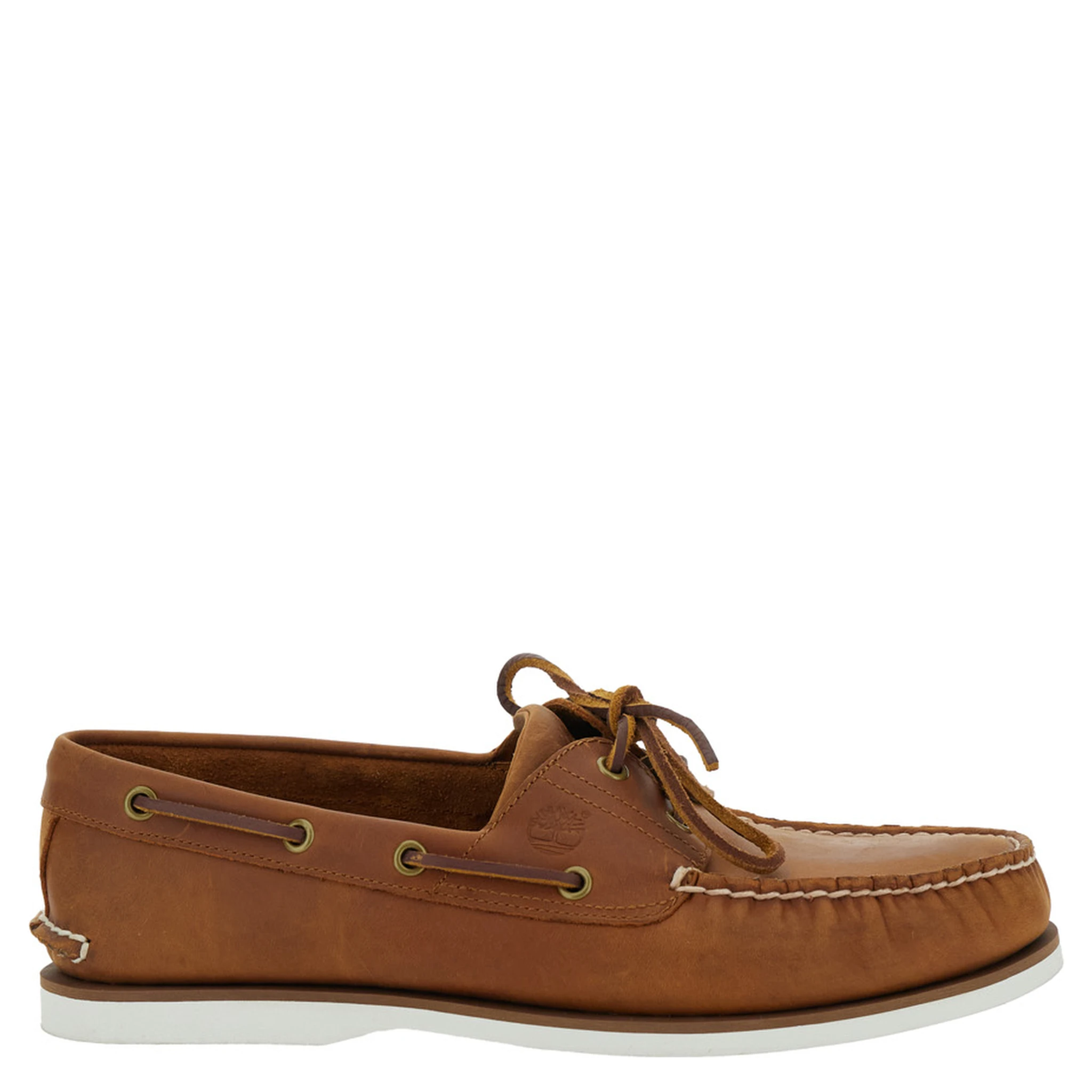 Brown Loafers with Bow Detail on the Front and Embossed Logo on the Side in Leather Man