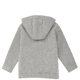 Grey Hoodie with Logo Detail in Fabric Boy
