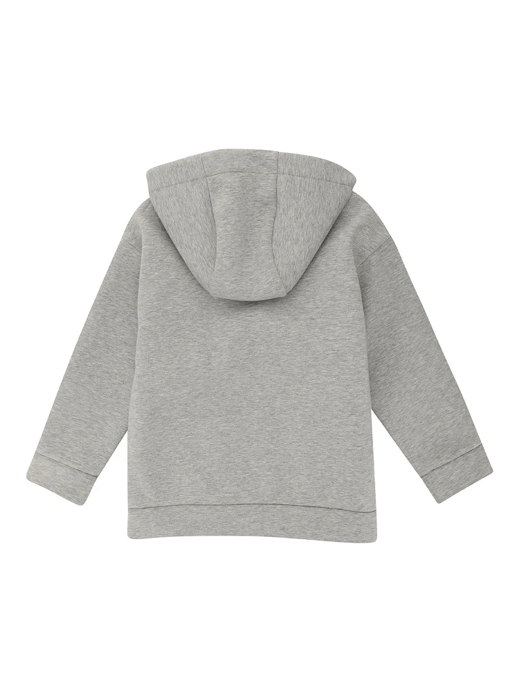 Grey Hoodie with Logo Detail in Fabric Boy alternative