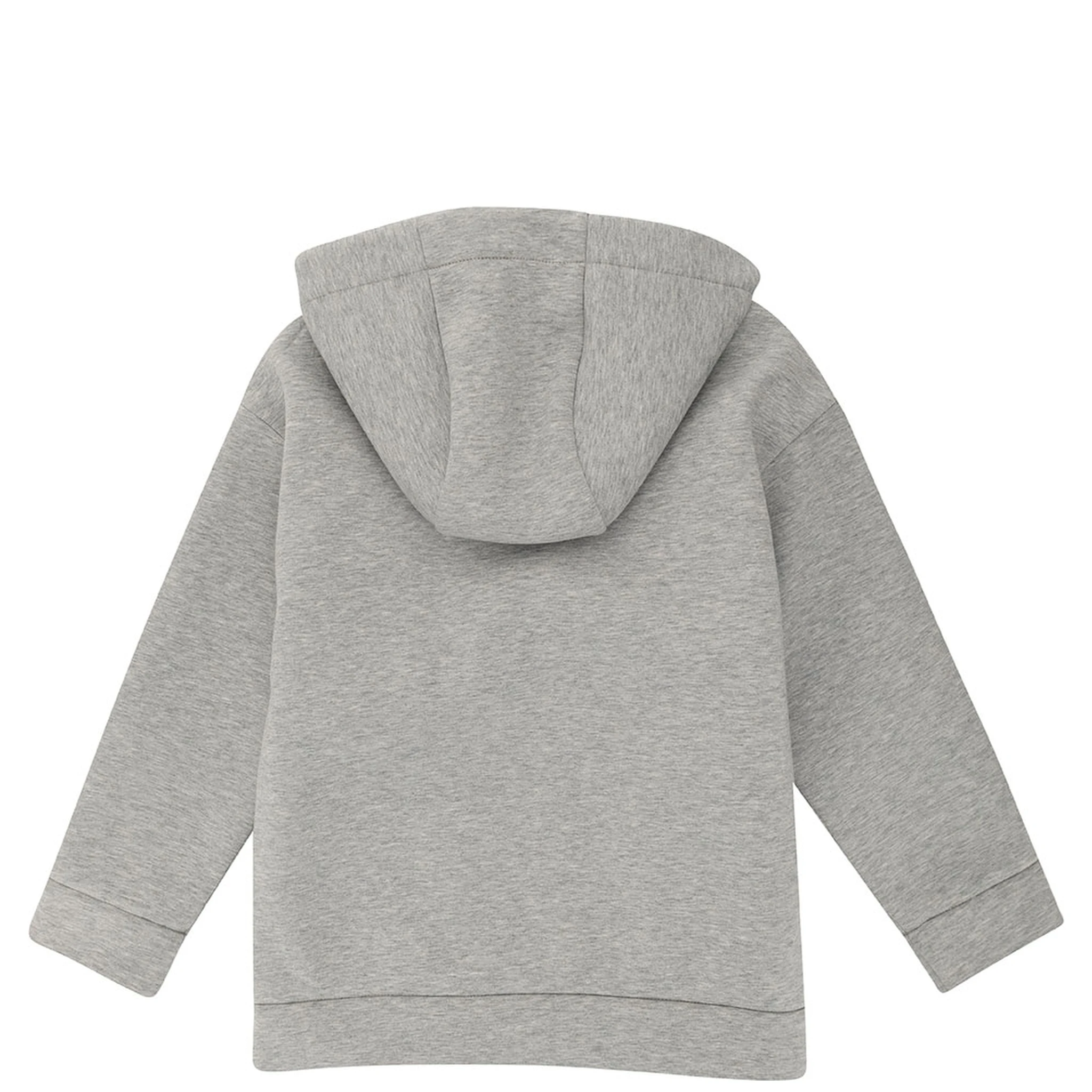 Grey Hoodie with Logo Detail in Fabric Boy