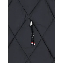 Aroula Black Sleeveless Down Jacket with Zip Closure in Fabric Man