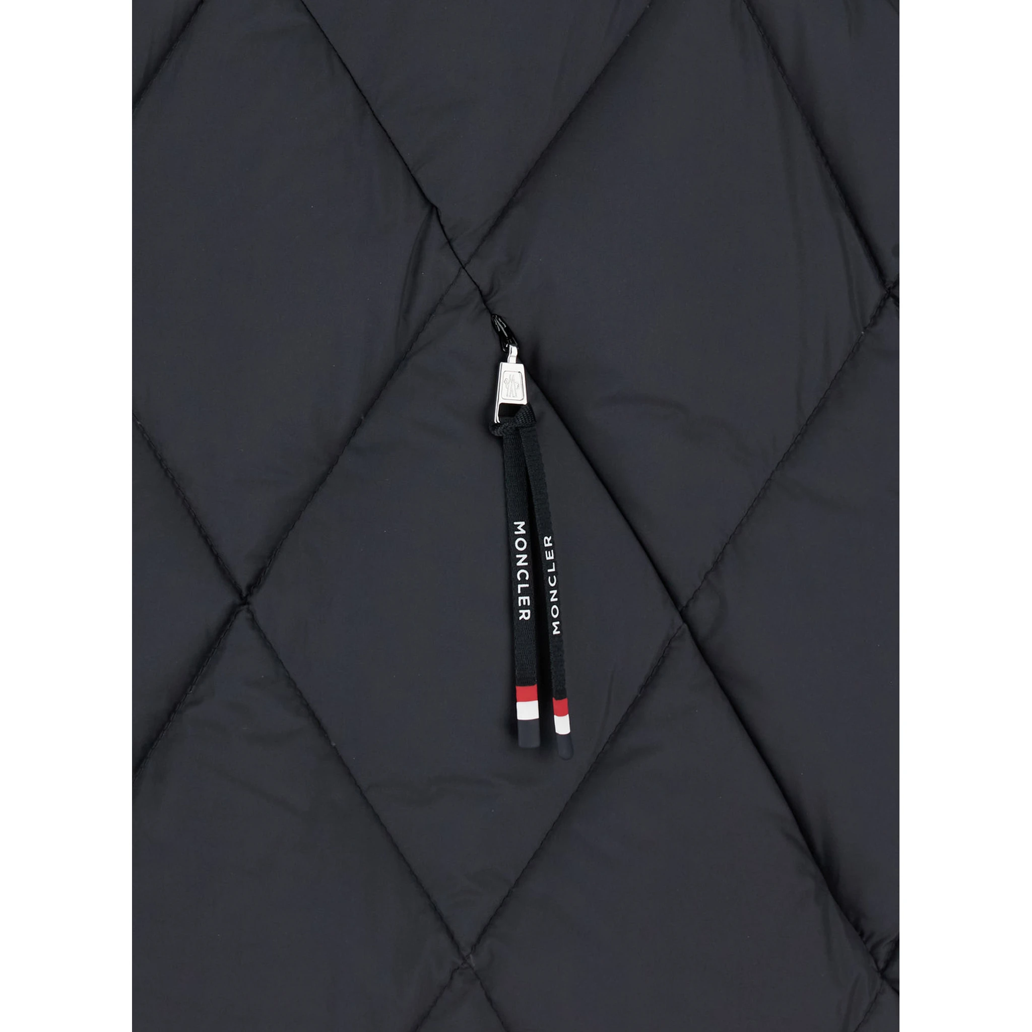 Aroula Black Sleeveless Down Jacket with Zip Closure in Fabric Man