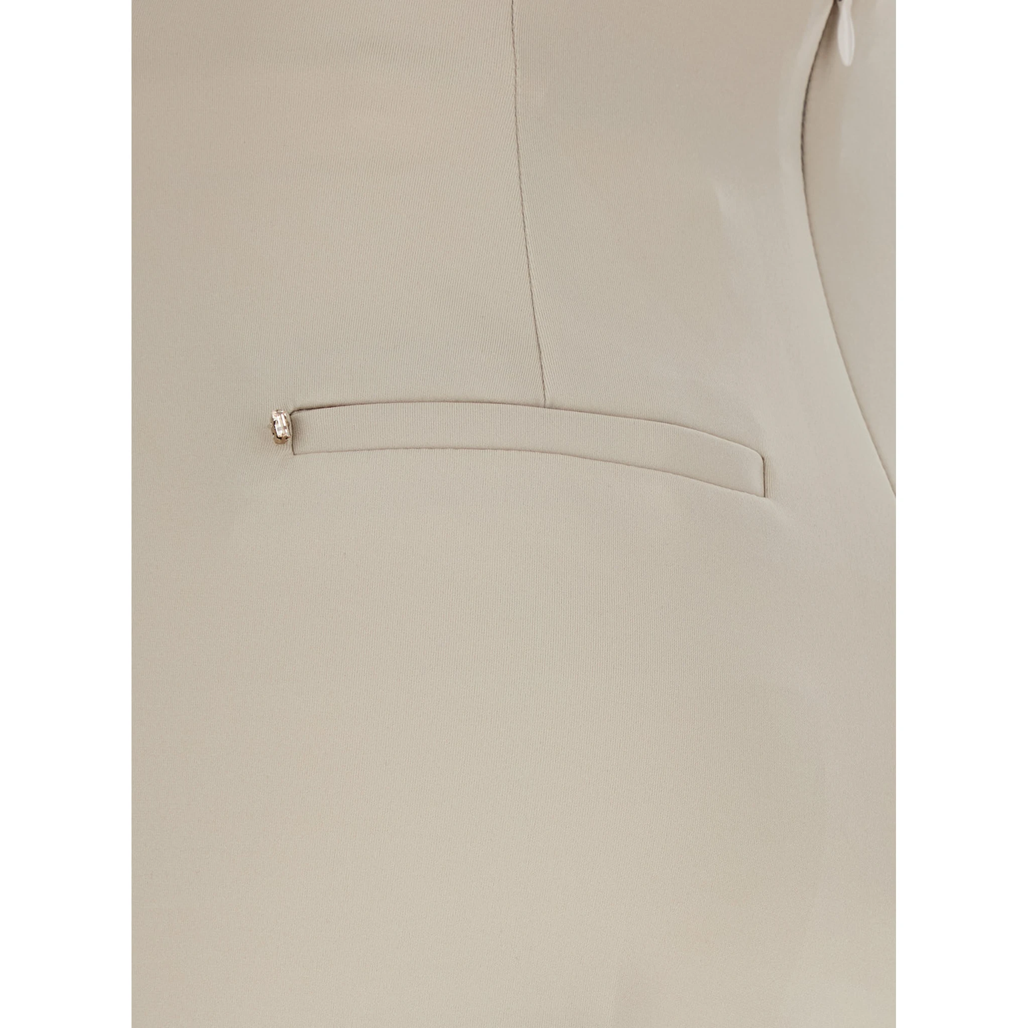 Lea Beige Flared Pants in Tech Fabric Stretch Woman
