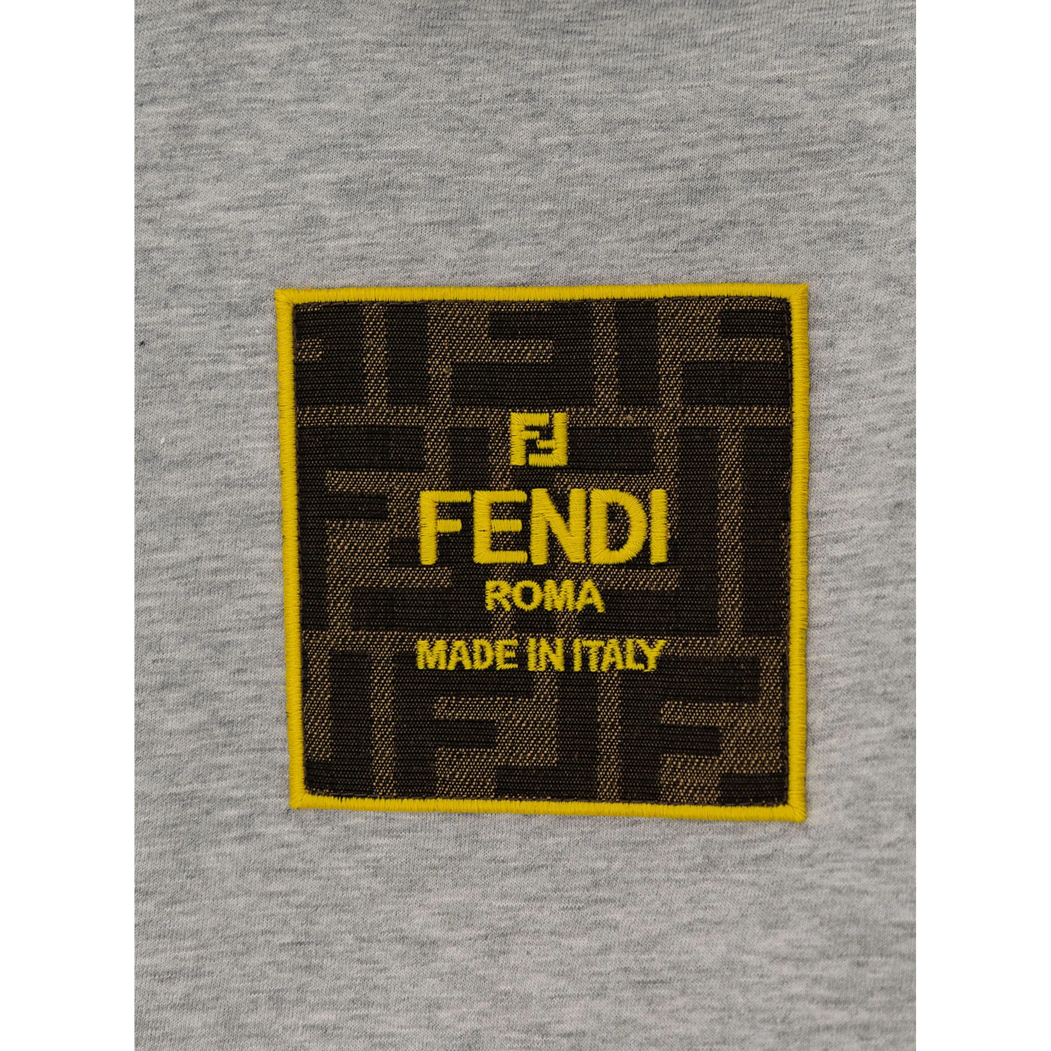 Grey Hoodie with Logo Detail in Fabric Boy