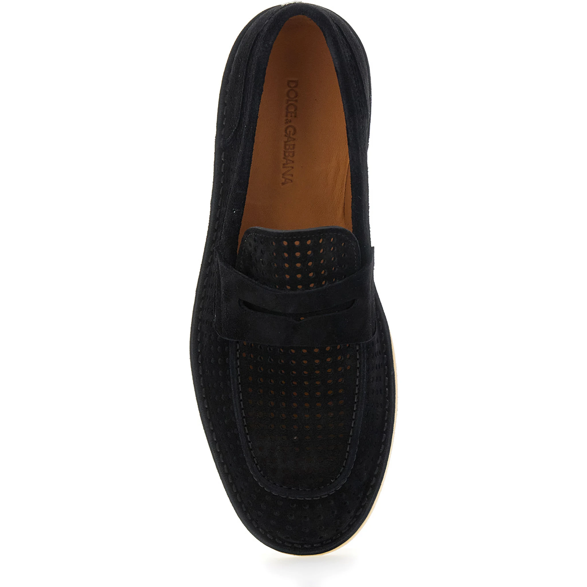 Florio Black Loafers with Logo Detail on the Rear and Penny Slot in Suede Woman