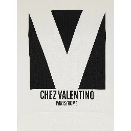 Chez White Hoodie with Drawstring Hood and Maxi Logo Print on the Front in Cotton Man