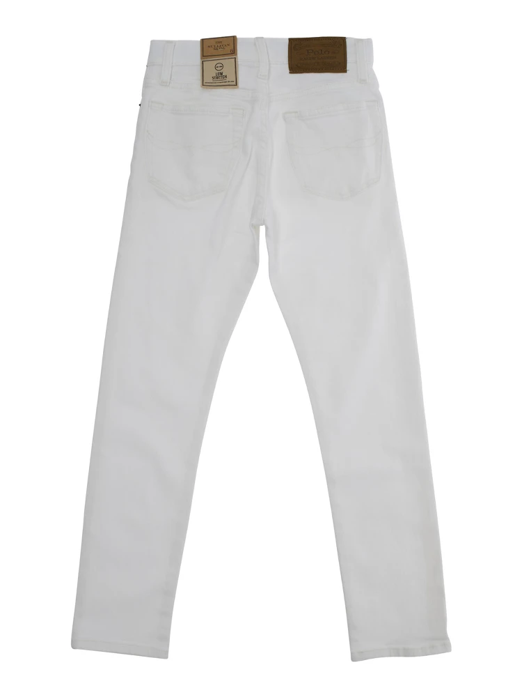 Sullivan White Jeans with Logo Patch on Front and Rear in Denim Boy alternative