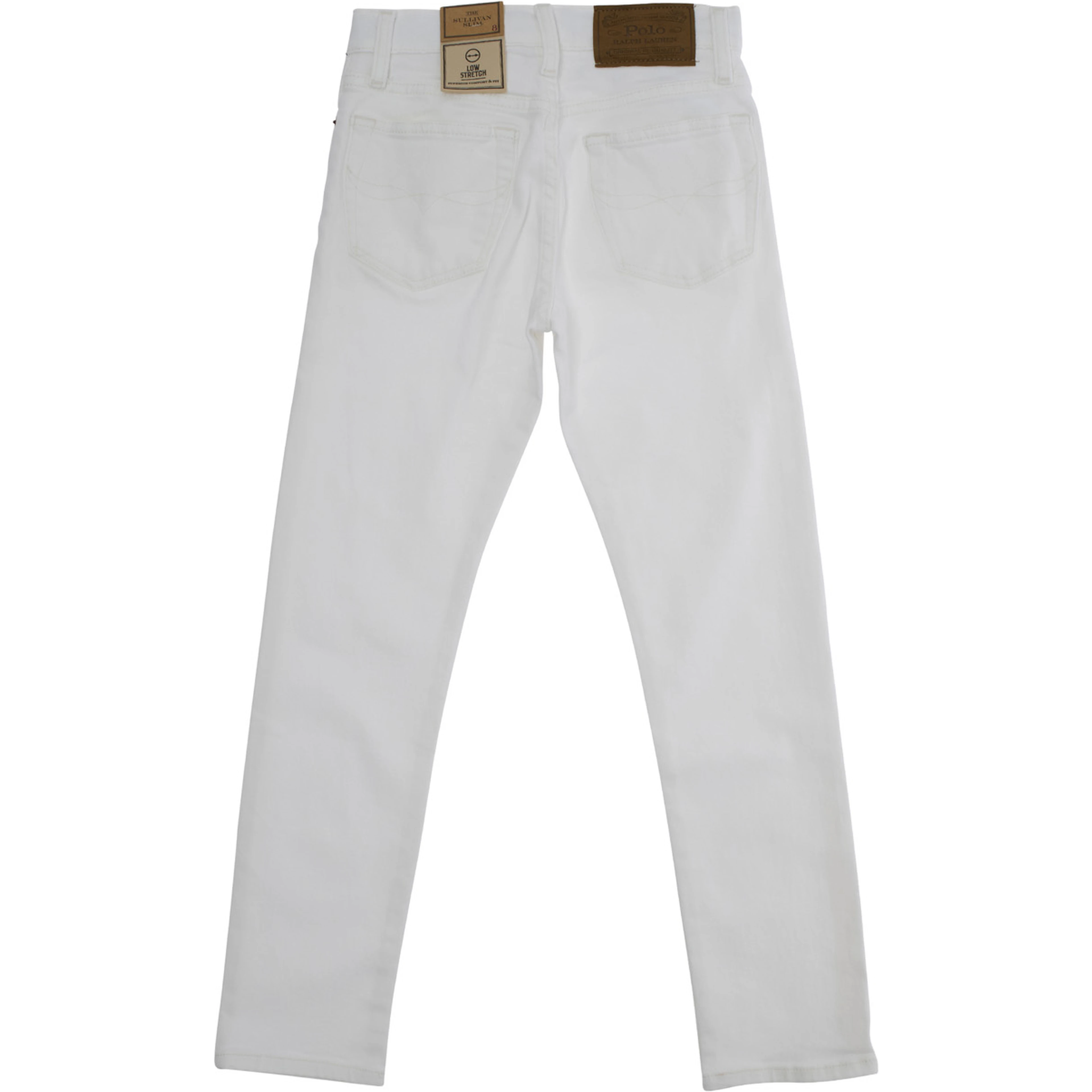 Sullivan White Jeans with Logo Patch on Front and Rear in Denim Boy