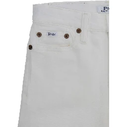 Sullivan White Jeans with Logo Patch on Front and Rear in Denim Boy