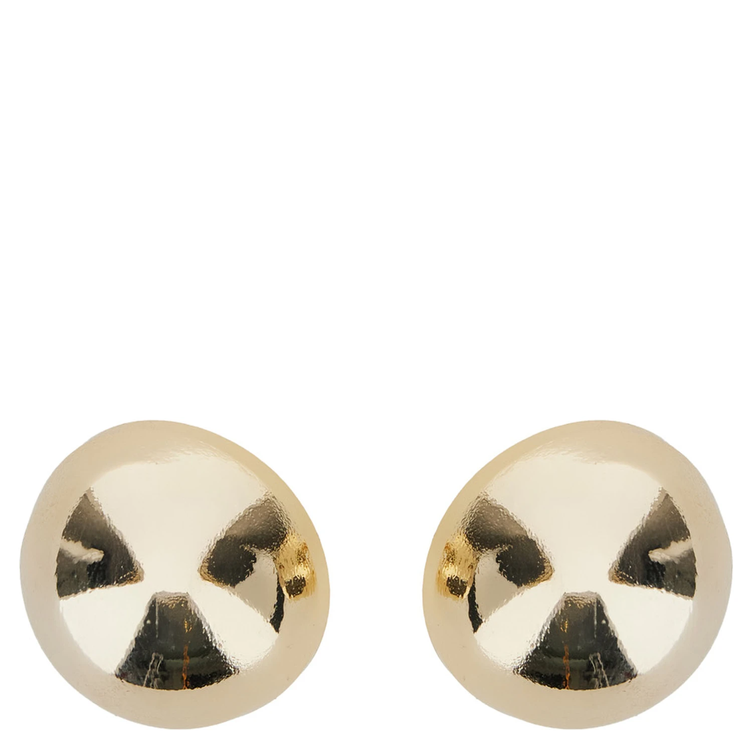Sade Metallic Earings with Rear Closure and Circular Shape in Brass Woman