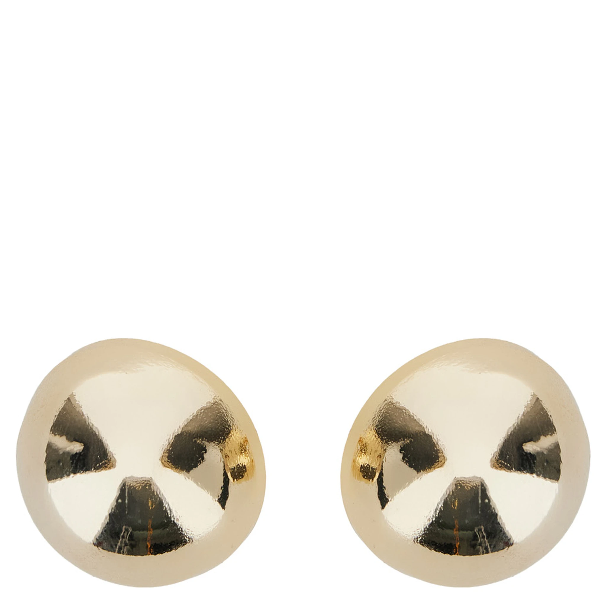 Sade Metallic Earings with Rear Closure and Circular Shape in Brass Woman