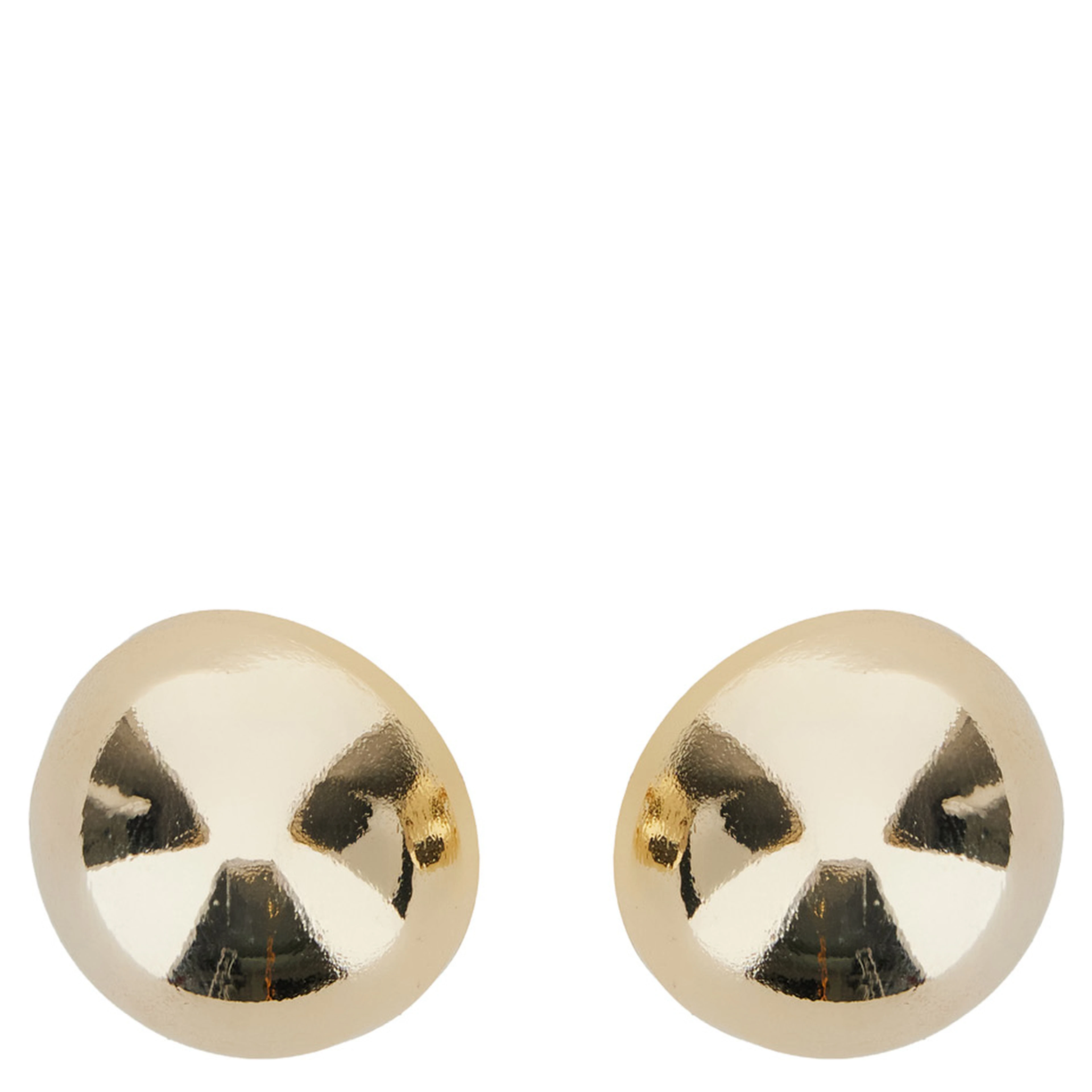 Sade Metallic Earings with Rear Closure and Circular Shape in Brass Woman