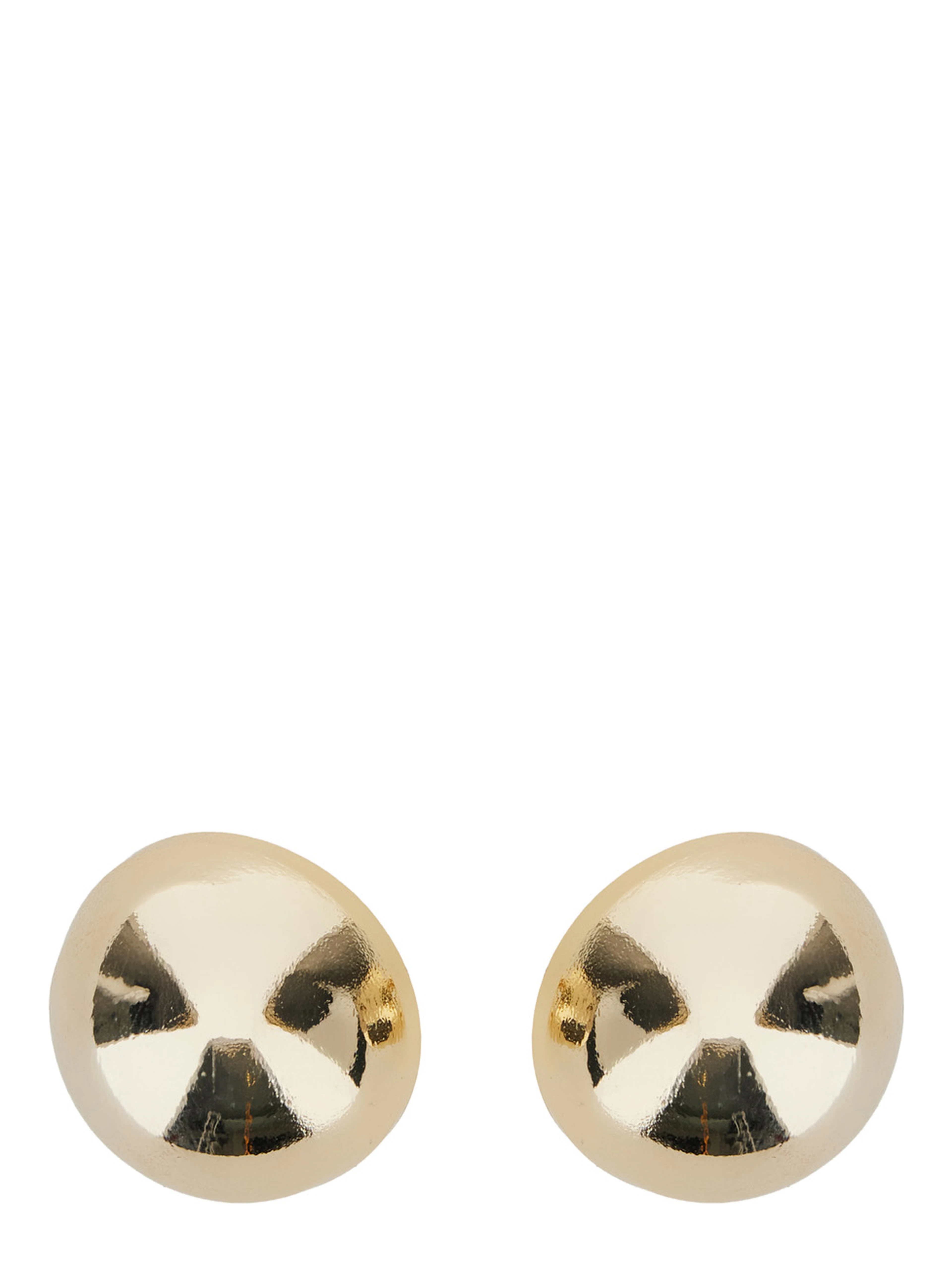 Sade Metallic Earings with Rear Closure and Circular Shape in Brass Woman