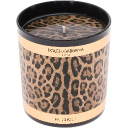 Patchouli Scented Candle with Leopard Print