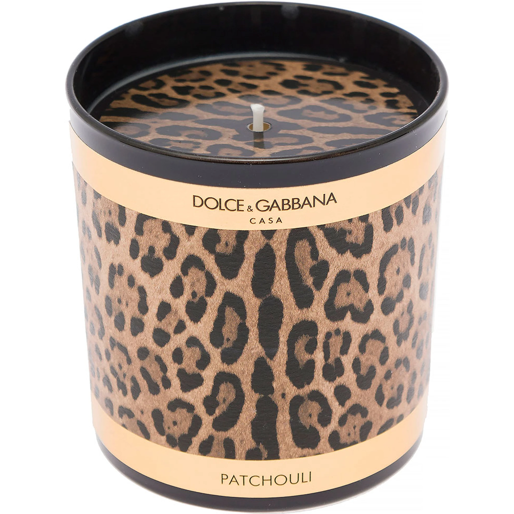 Patchouli Scented Candle with Leopard Print