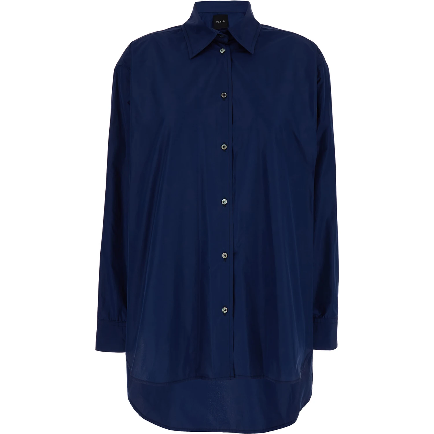 Oversized Blue Shirt in Cotton Woman