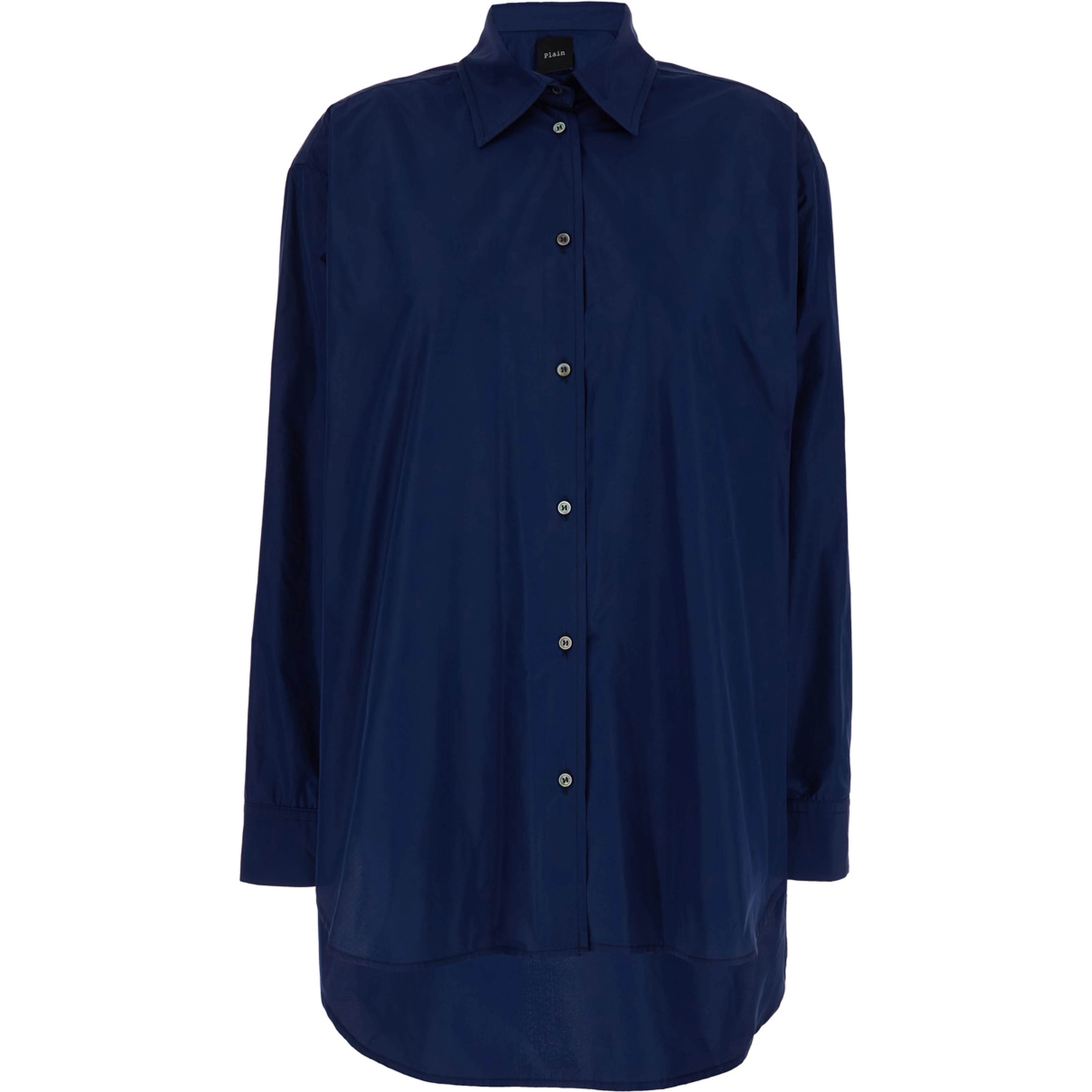 Oversized Blue Shirt in Cotton Woman