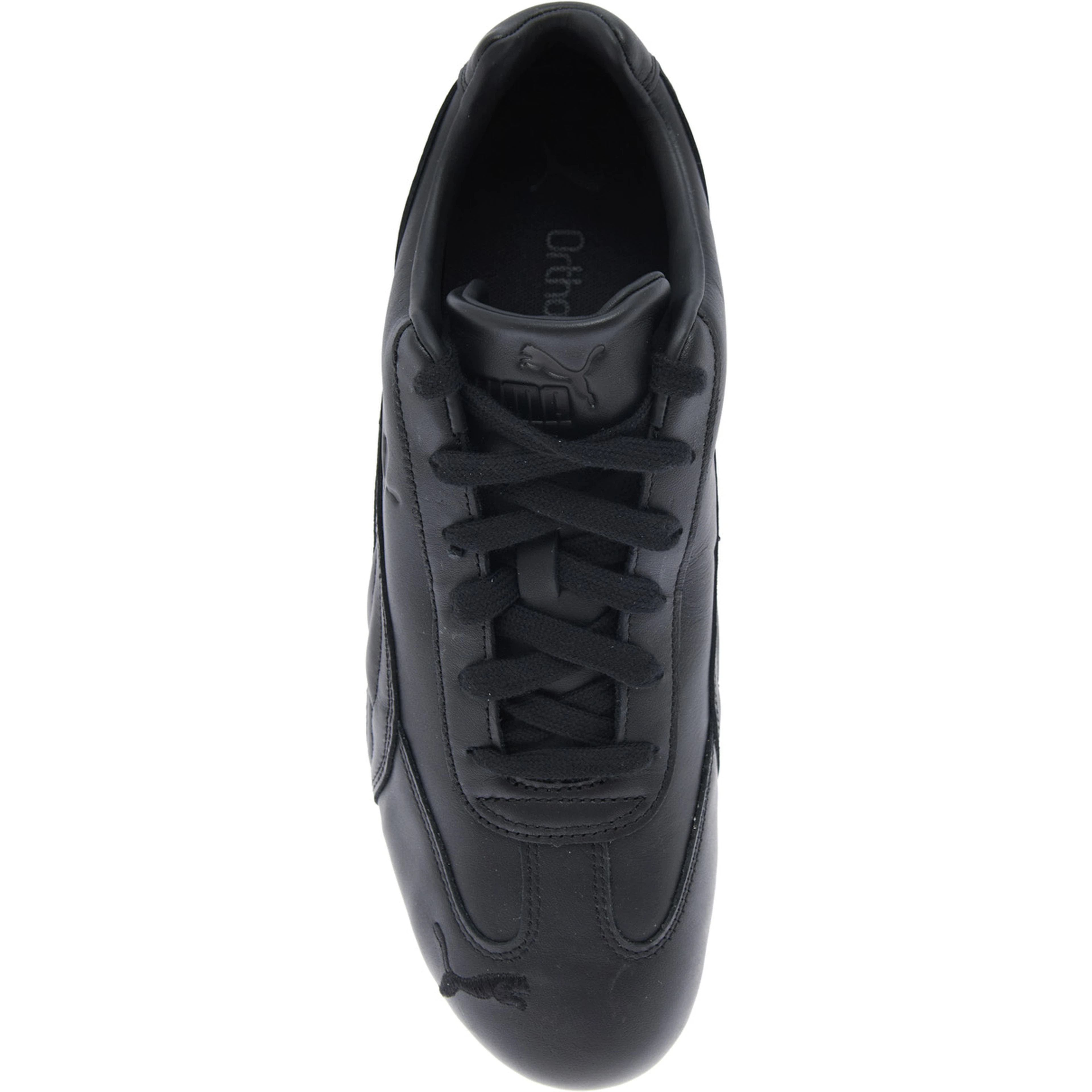 Speedcat Black Low Top Sneakers with Embossed Logo on the Tongue and Contrasting Sole in Leather Unisex