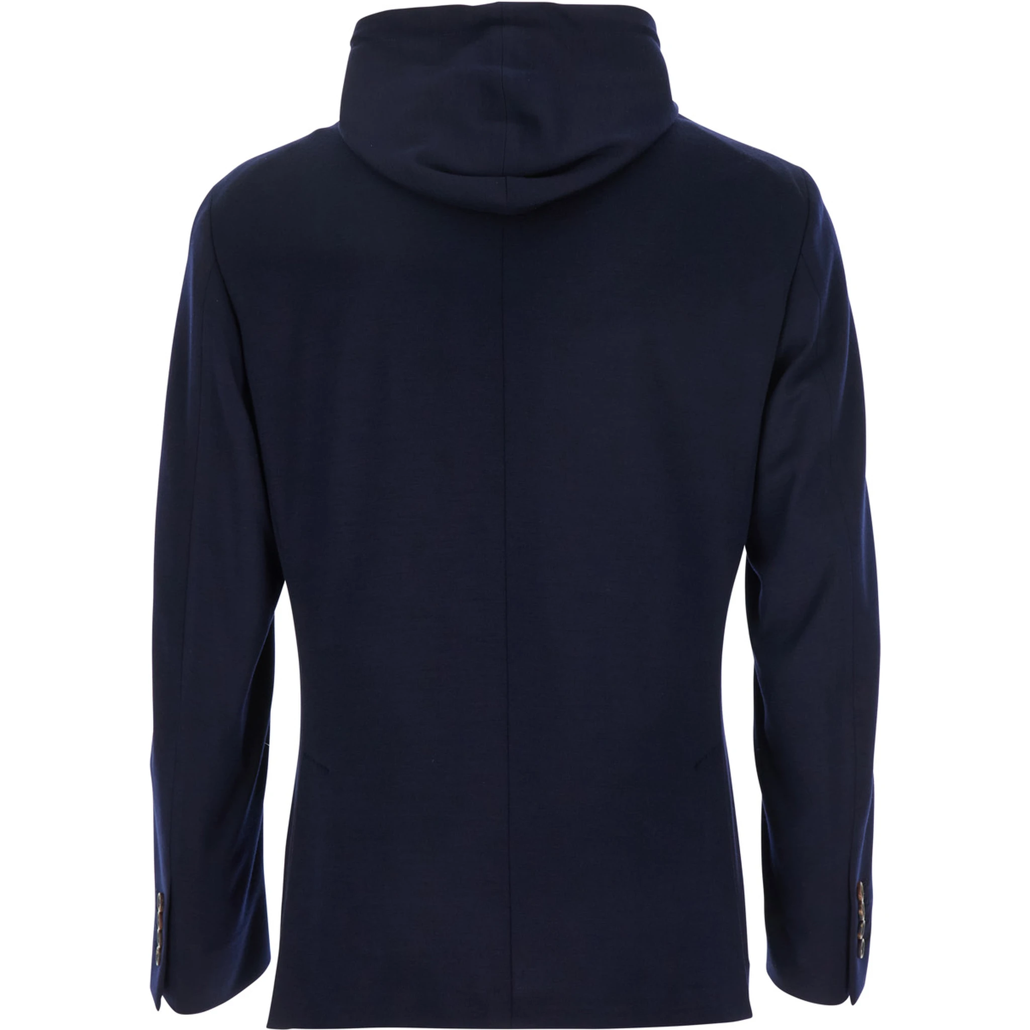 Blue Jacket with Hood and Bib in Wool Man