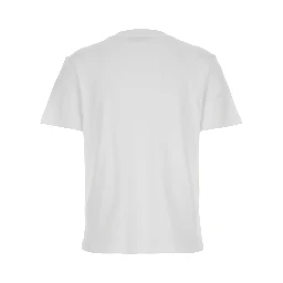 Quieto White Crewneck T-Shirt with Logo Print on the Front in Cotton Woman