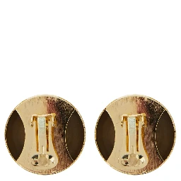 Sade Metallic Earings with Rear Closure and Circular Shape in Brass Woman