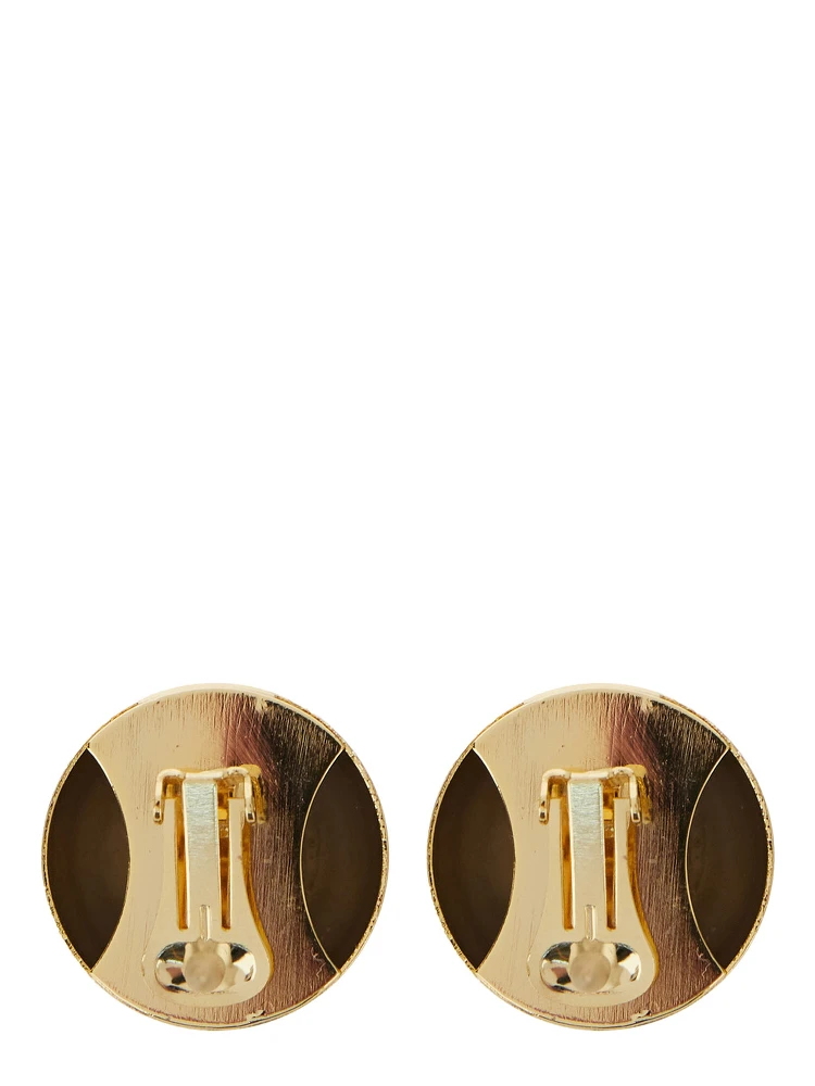 Sade Metallic Earings with Rear Closure and Circular Shape in Brass Woman alternative