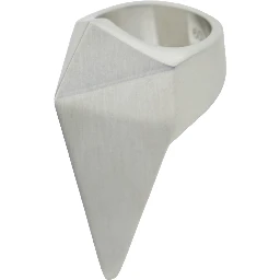 Metallic Ring with Pyramid Shaped Crystal in Brass and Hematite Man