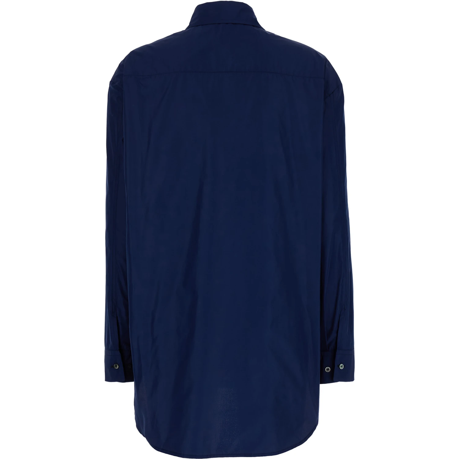 Oversized Blue Shirt in Cotton Woman