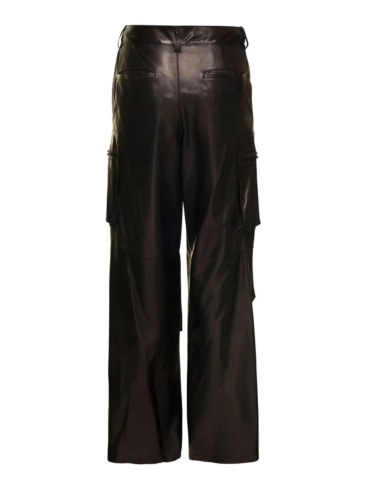 Brown Cargo Pants in Nappa Leather Woman alternative