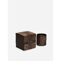Patchouli Scented Candle with Leopard Print