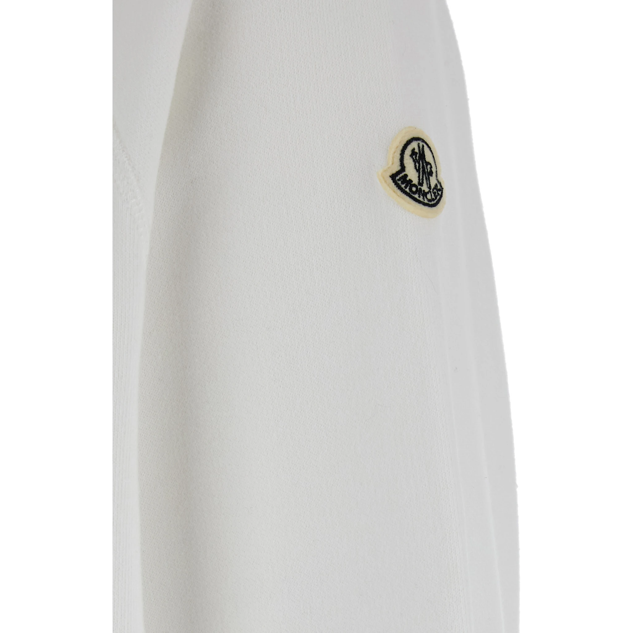 White Hoodie with Logo Lettering on the Front and Logo Print on the Rear in Cotton Man