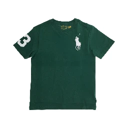 Green T-shirt with Logo in Cotton Boy