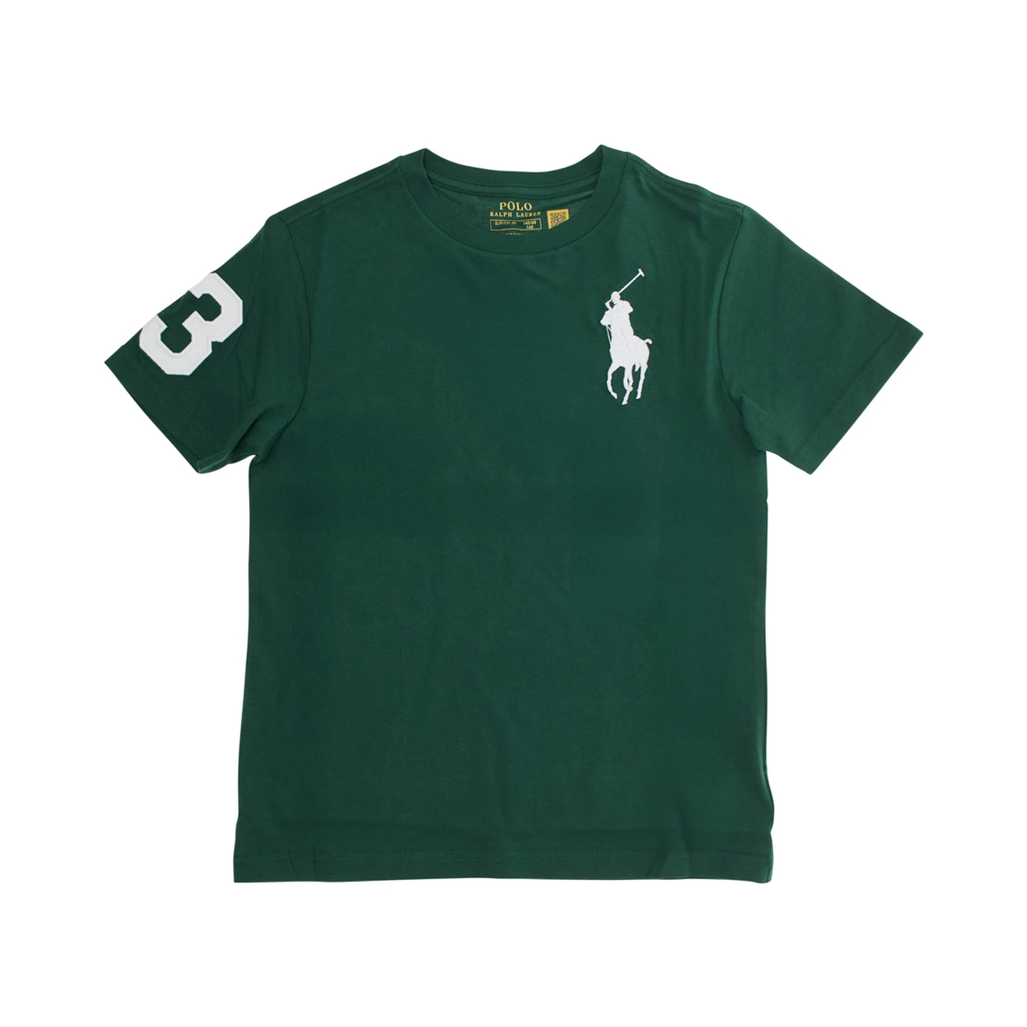 Green T-shirt with Logo in Cotton Boy