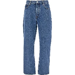 Blue Jeans with Belt Loops in Denim Man