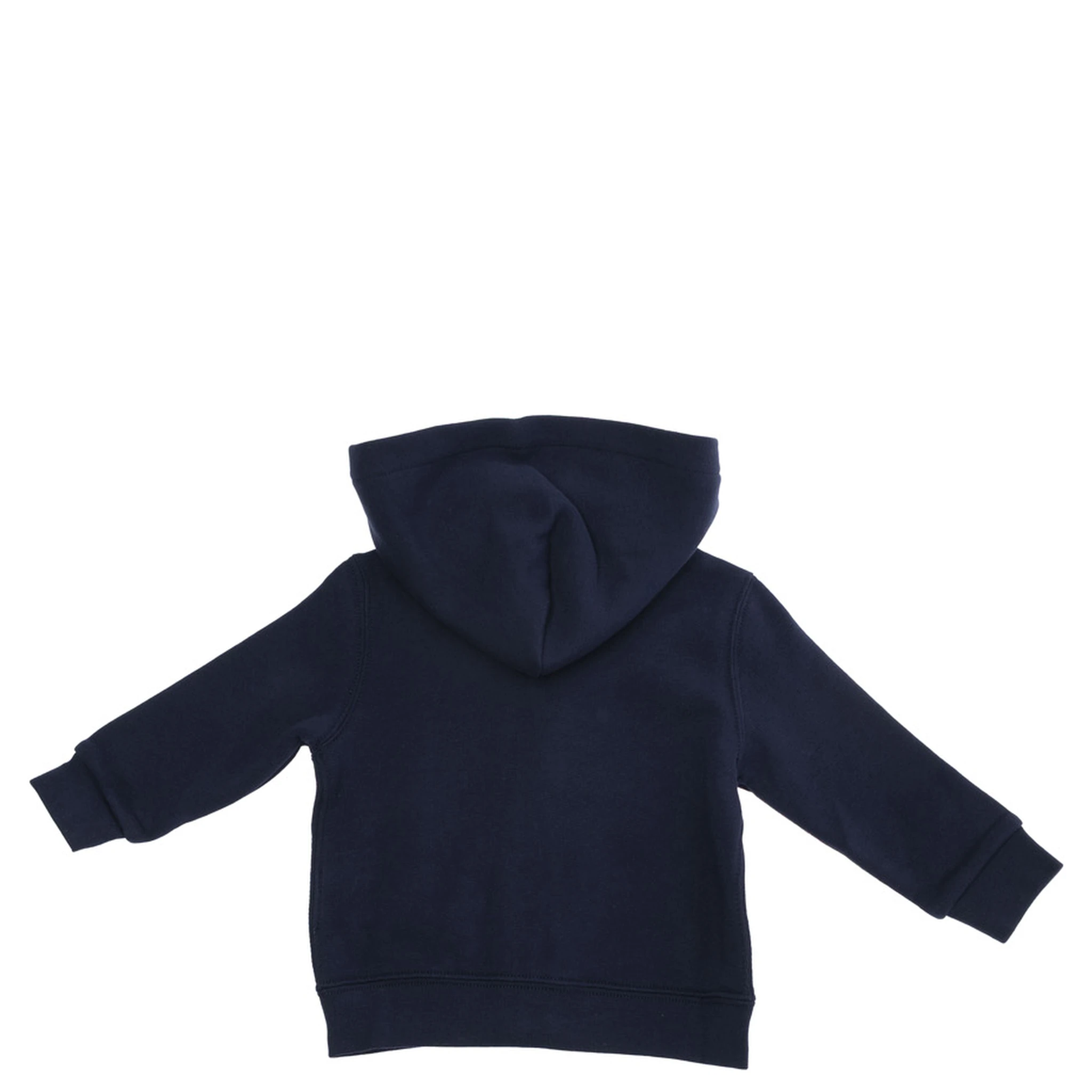 Blue Sweatshirt with Fixed Hood and Pony Embroidery on the Front in Cotton Blend Baby